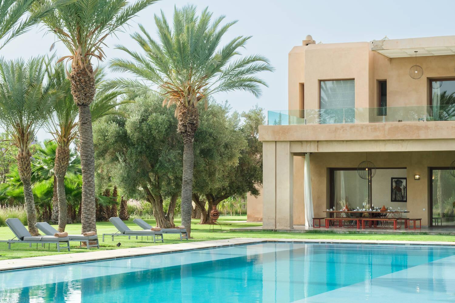 Adnaa - Modern Villa With 2 Pools, Sauna, Hammam, Tennis Court & Home Cinema Douar Caïd Layadi Exteriér fotografie